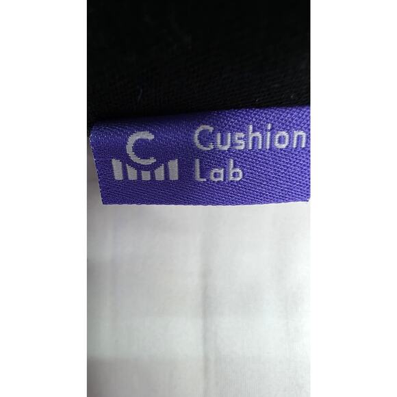 C CUSHION LAB Black Extra Dense Lumbar Pillow for Lower Back Pain Relief w Strap - Picture 7 of 14